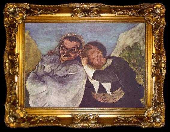 framed  Honore Daumier Crispin und Scapin, ta009-2